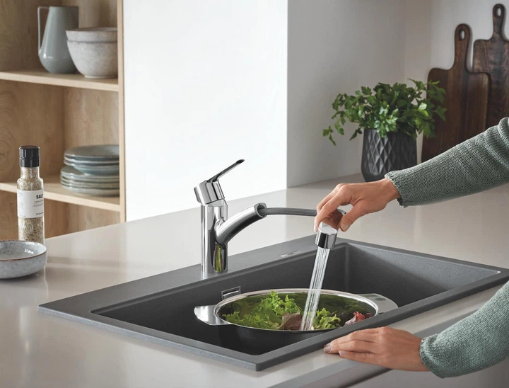 Змішувач для кухні з висувним виливом Grohe QuickFix Start 30531001 - зображення 7