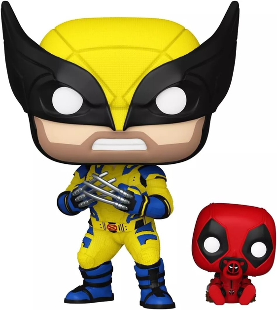 Фігурка Funko Pop Marvel Deadpool 3 S2 Wolverine w/ Babypool 82382 (889698823821) - зображення 2