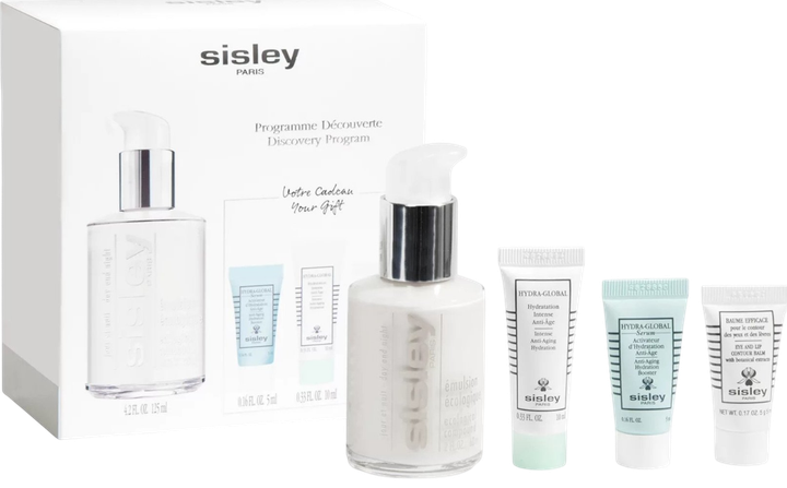 Zestaw do pielęgnacji twarzy Sisley Discovery Program Emulsja do twarzy 125 ml + Krem do twarzy 10 ml + Serum do twarzy 5 ml + Krem pod oczy 5 ml (3473311140326) - obraz 1