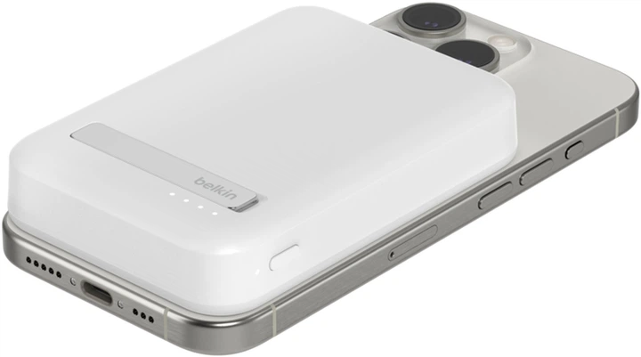 Powerbank Belkin BoostCharge Pro Magnetic 8000 mAh 15W Qi2 White (BPD007BTWH) - obraz 3