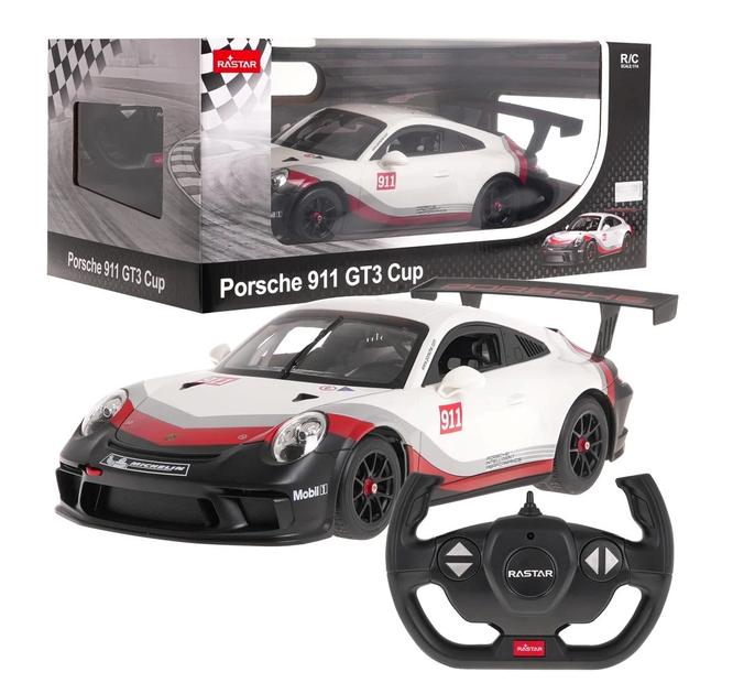 Samochód zdalnie sterowany Rastar Porsche 911 GT3 CUP 1:14 (6930751313439) - obraz 1