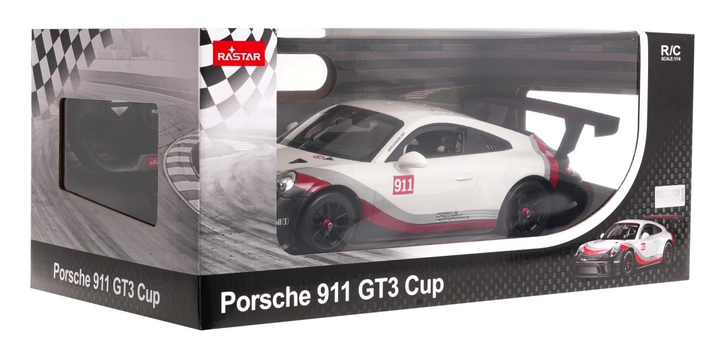 Машинка на радіокеруванні Rastar Porsche 911 GT3 CUP 1:14 (6930751313439) - зображення 8