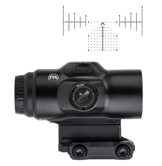 Призматичний приціл Primary Arms SLx 5X Micro Prism сітка ACSS Aurora MIL Meter. Black - зображення 2