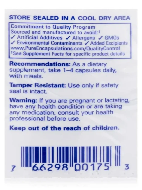Магній Гліцинат Pure Encapsulations (Magnesium Glycinate) 120 мг 180 капсул - зображення 5