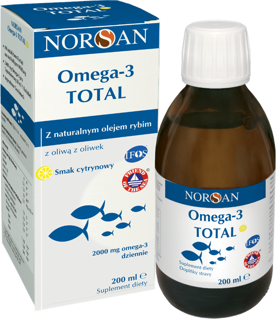 Дієтична добавка Norsan Omega 3 Total 200 мл Лимон (7071963000027) - зображення 1