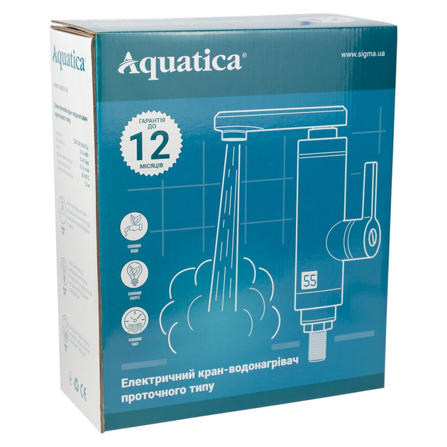 Кран-водонагреватель AQUATICA NZ 3.0 кВт для кухни гусак гофрированный ...