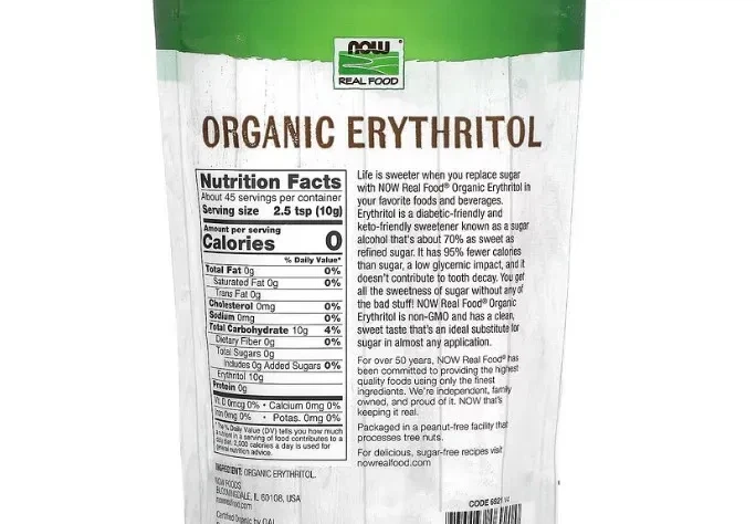 Эритритол сахарозаменитель Now Foods (Erythritol) 454 г - изображение 2