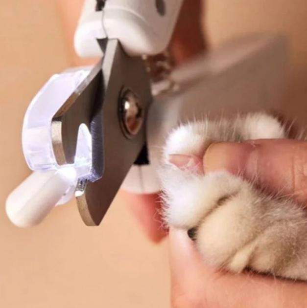 Когтерез AnimAll Groom для котів та собак, з LED підсвічуванням та контейнером для збору пазурів, білий (*) - зображення 3
