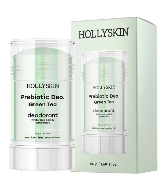 Парфюмированный дезодорант с гиалуроновой кислотой и пребиотиками HOLLYSKIN Prebiotic Deo Green Tea - Фото 1 Парфюмированный дезодорант с гиалуроновой кислотой и пребиотиками HOLLYSKIN Prebiotic Deo Green Tea - изображение 1