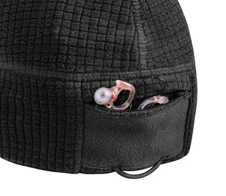 Шапка тактична Helikon - Tex Range Beanie Grid Fleece - Black Чорний S/M - зображення 5