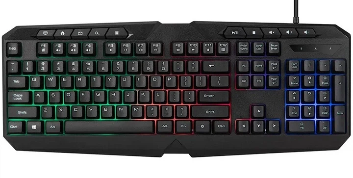 Игровой набор проводная клавиатура и мышь UKC 9541 с RGB-подсветкой 2в1 - Фото 3 Игровой набор проводная клавиатура и мышь UKC 9541 с RGB-подсветкой 2в1 - изображение 3