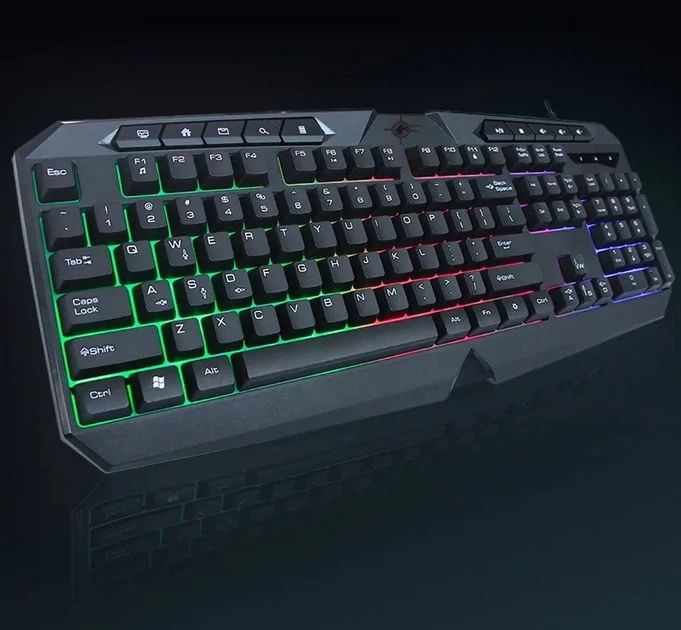 Игровой набор проводная клавиатура и мышь UKC 9541 с RGB-подсветкой 2в1 - Фото 5 Игровой набор проводная клавиатура и мышь UKC 9541 с RGB-подсветкой 2в1 - изображение 5