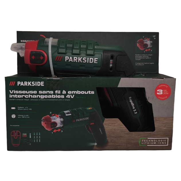 Аккумуляторная отвертка Parkside Rapidfire 2.2 4 V со сменными насадками - изображение 8