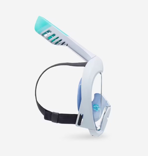 Полнолицевая Детская Маска Subea Easybreath Freetalk XS (от 4 до 10 лет) для Плавания, Ныряния, Снорклинга Синий - изображение 5