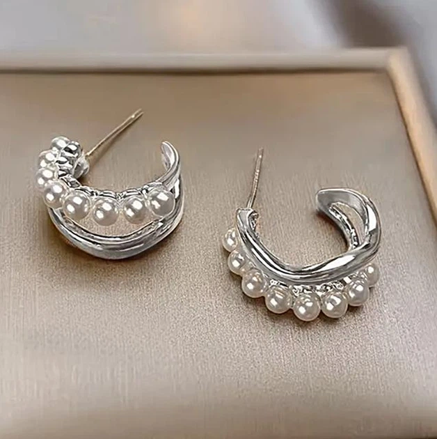 Жіночі сережки біжутерія Жанета jewelry Сріблястий - зображення 3