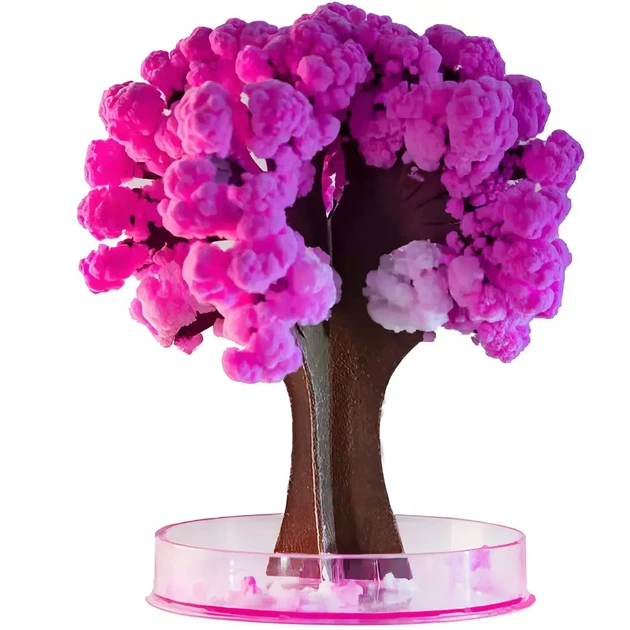 Набор для творчества Волшебное дерево Сакура Magic Sakura 9,5х13х15 см бумажный конструктор для выращивания кристаллов домашний декор набор - изображение 2
