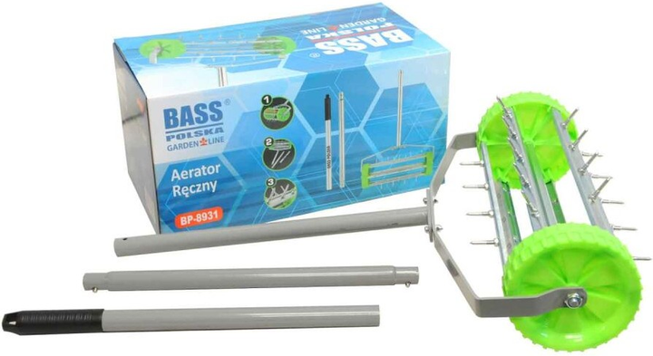 Aerator ręczny Bass Polska 420 mm wałek z kolcami BP-8931 (5902067622155) - obraz 6