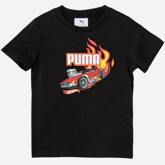 Koszulka chłopięca Puma x Hot Wheels Graphic Tee 63006901 110 cm Czarna (4067983567513) - obraz 1