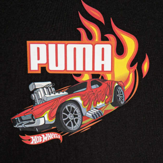 Koszulka chłopięca Puma x Hot Wheels Graphic Tee 63006901 104 cm Czarna (4067983567537) - obraz 3