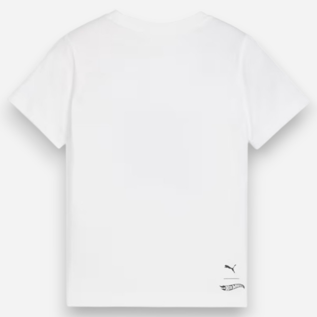 Дитяча футболка для хлопчика Puma x Hot Wheels Graphic Tee 63006902 104 см Біла (4067983567940) - зображення 2