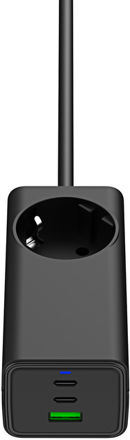 Блок живлення AKYGA для ноутбука 5-20V 5A 65W AC 230V + USB-A + 2x USB-C PD Quick Charge 3.0 GaN (AK-CH-21) - зображення 3