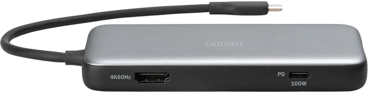 Док-станція DIGITUS 1x HDMI 2x USB-A 3.2 Gen 2, 1x RJ45, 1x SD, 1x MicroSD, 1x PD (DA-70914) - зображення 4