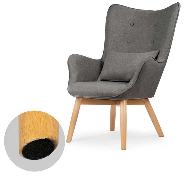 Fotel uszak Sofotel Norse 2044 z podnóżkiem Szary (5908220475835) - obraz 6