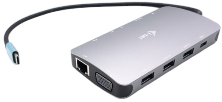 Stacja dokująca i-tec USB-C Travel Nano Dock HDMI/VGA with LAN + Power Delivery 100 W (C31NANODOCKVGAPD) - obraz 3