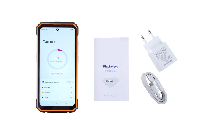 Мобильный защищенный смартфон Blackview BV8200 (12+256Gb, АКБ 8800 мАч) Orange - Фото 4 Мобильный защищенный смартфон Blackview BV8200 (12+256Gb, АКБ 8800 мАч) Orange - изображение 4