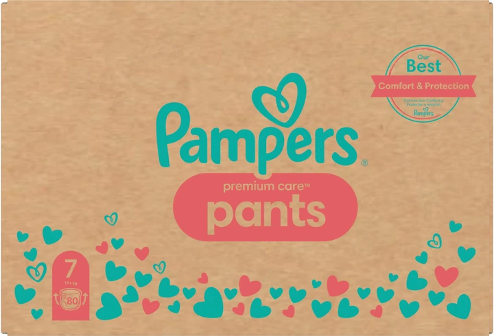 Упаковка подгузников-трусиков Pampers Premium Care Pants размер 7 (17+ кг) 80 шт х 2 пачки (8700216338981_1) - изображение 3