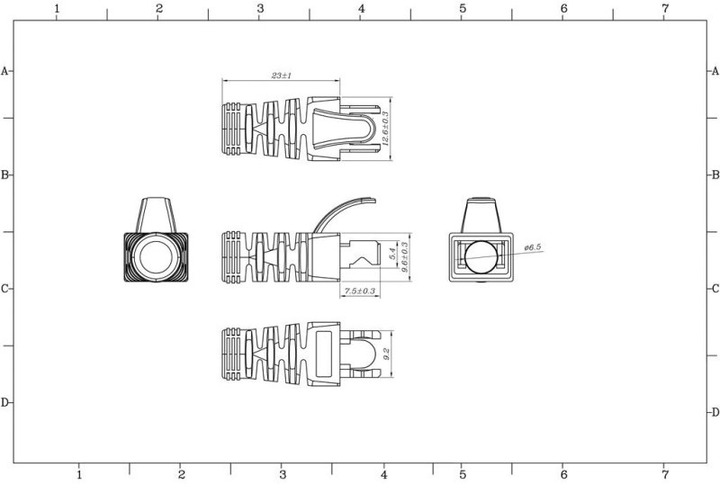 Ковпачок ізолюючий для конектора RJ-45 Netrack Cat.6 FTP Plug, 12 mm width, Insertable 100 шт (105-93) - зображення 6