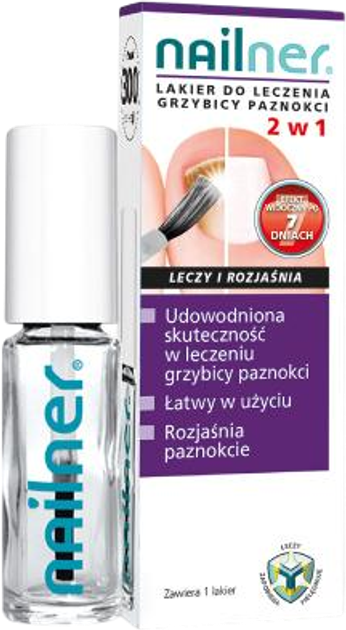 Lakier do leczenia grzybicy paznokci Nailner 2 w 1 5 ml (8718053572901)  - obraz 1