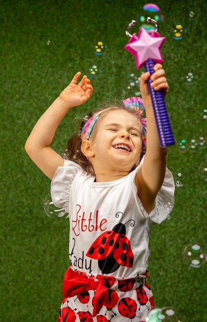 Набір для створення мильних бульбашок Fru Blu Bubble Catcher Star Set з рідиною 0.4 мл DKF0914 (5908273000213) - зображення 5