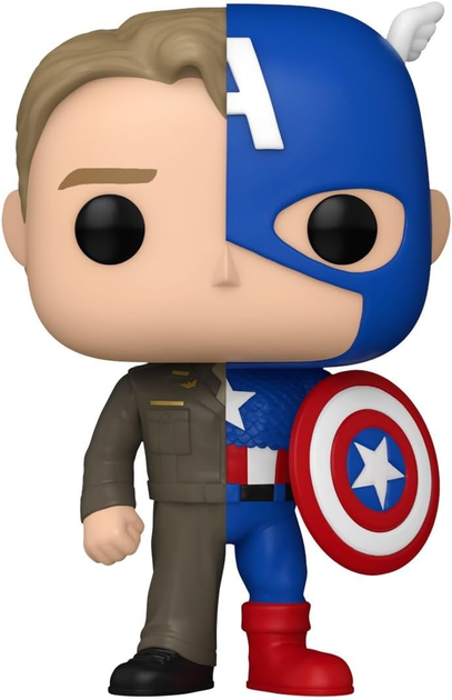 Фігурка Funko Pop! Comics Marvel Спліт Капітан Америка/Стів Роджерс 80891 (889698808910) - зображення 2