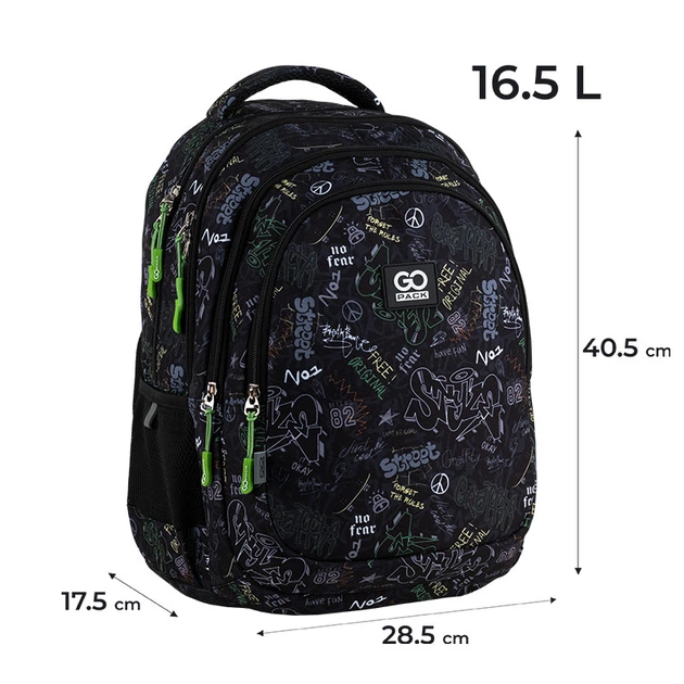 Рюкзак шкільний GoPack Teens GO25-162M-6 40.5x28.5x17.5 чорний - зображення 2