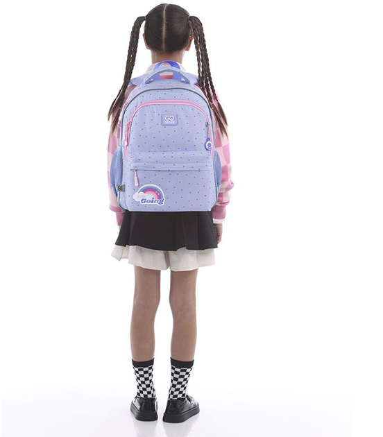Рюкзак шкільний GoPack Education Keep Going 41x29x17 см 15 л Фіолетовий (GO25-182M-3) - зображення 16
