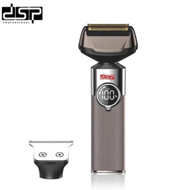 Аккумуляторная электробритва для бритья лица с USB, IPX5 и LED-дисплеем DSP DSP-60173 Pro Серый - изображение 2