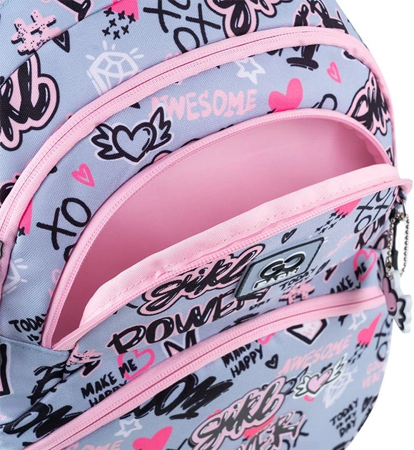 Рюкзак шкільний GoPack Education Awesome 39x29.5x12 см 17 л Сірий (GO25-175M-3) - зображення 10