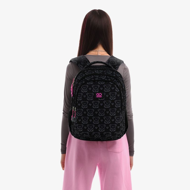 Рюкзак шкільний GoPack Teens 44x32x18 см 19 л Чорний (GO25-162L-2) - зображення 14