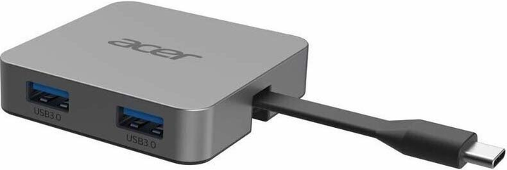 Hub USB Acer 4 in 1 HDMI  2xUSB3.2 USB-C Grey (HP.DSCAB.014) - obraz 2