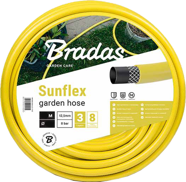 Шланг садовий Bradas Sunflex 1/2" 50 м (WMS1/250) - зображення 1