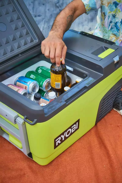 Холодильник акумуляторний мобільний Ryobi ONE+ RY18CB23A-0 18В/220В/12В 23 л 2хUSB +20...-20°С без АКБ і ЗП (5133006103) - зображення 11