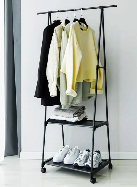 Вішалка - стійка для одягу до 20 кг, (160х55х42 см) / На колесиках The New Coat Rack (L) - Фото 1 Вішалка - стійка для одягу до 20 кг, (160х55х42 см) / На колесиках The New Coat Rack (L) - зображення 1