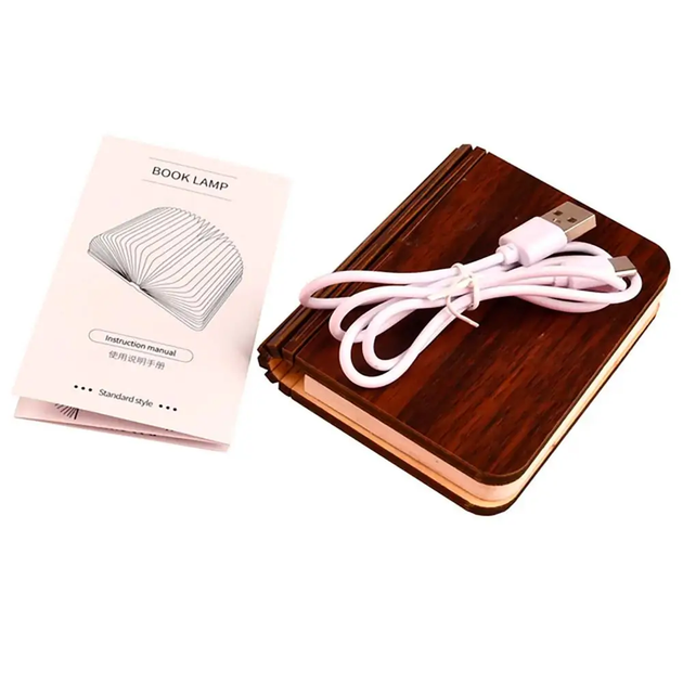 Настільна лампа книга (10×9×2,2см), від USB / Світильник / Світлодіодний нічник ADB-2231 (L) - зображення 8