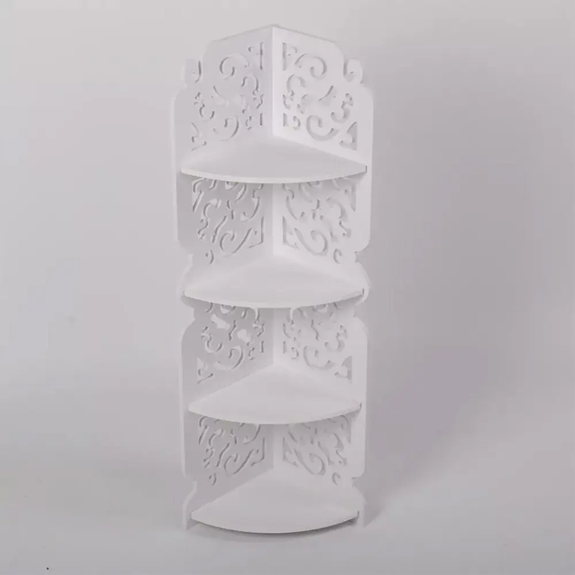 Стелаж кутовий у ванну кімнату (80×20×20см) / Кутова поличка / Підлогова кутова стійка (L) - изображение 9