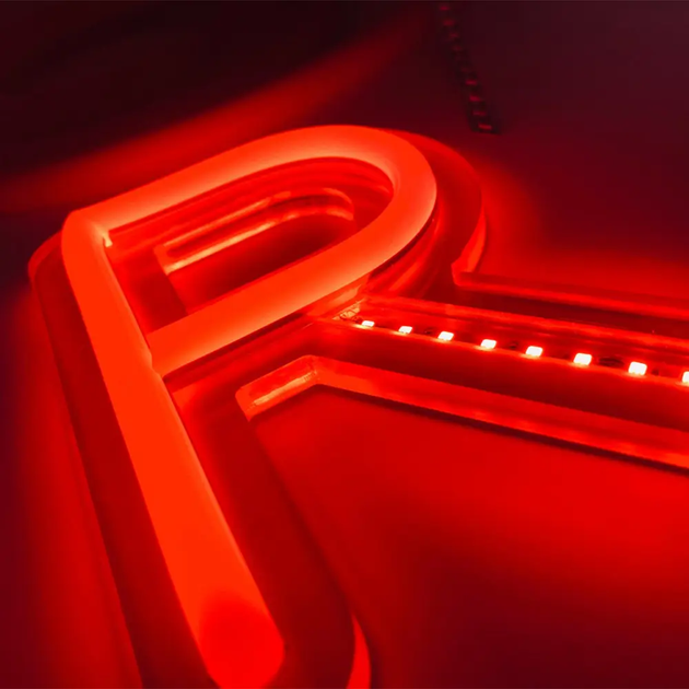 Неонова стрічка LED 5 м, NEON 12V-220V, Червона / Гнучка силіконова (L) - зображення 5