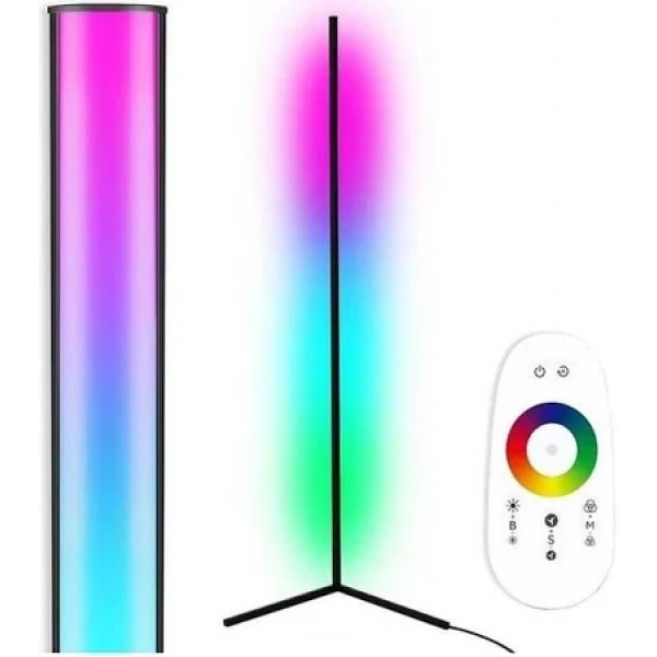 Лампа підлогова RGB з пультом, 141,5 см / Угловий торшер / Світильник (L) - Фото 9 Лампа підлогова RGB з пультом, 141,5 см / Угловий торшер / Світильник (L) - зображення 9