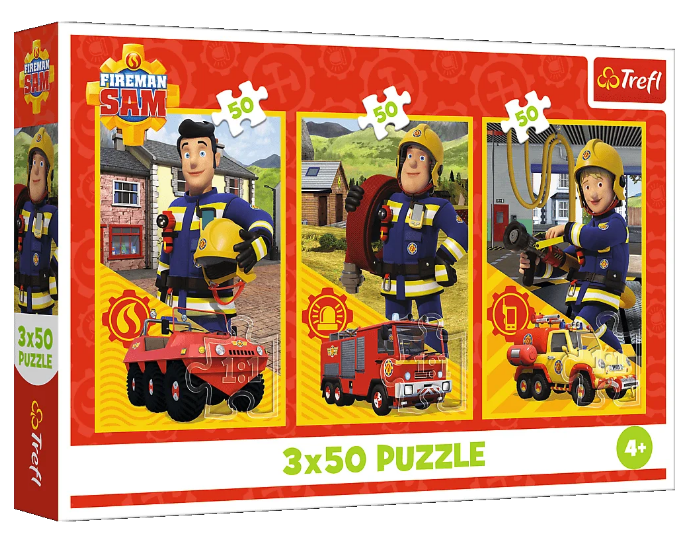 Пазли Пожежник Сем. Fireman Sam (3 x 50 ел.) 34880 (Trefl) - Фото 1 Пазли Пожежник Сем. Fireman Sam (3 x 50 ел.) 34880 (Trefl) - изображение 1