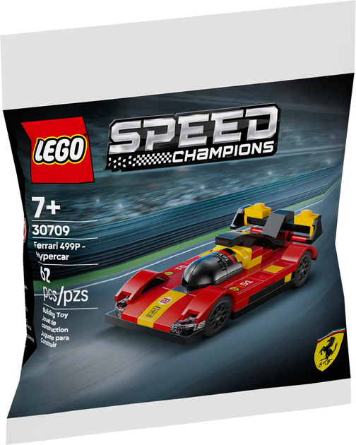 Zestaw klocków LEGO Speed Champions Ferrari 499P Hipersamochód 62 elementy (30709) - obraz 1