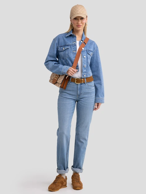 Куртка джинсова жіноча Big Star Maddie 175 S Блакитна (5900714829339) - зображення 3